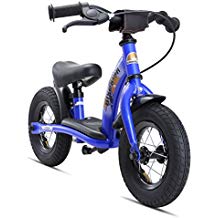 10 Inch Classic Edition Adventurous Blue BIKESTAR Original Safety Lightweight Kids First Balance Running Bike with Brakes and with air Tires for Age 2 Year Old Boys and Girls 